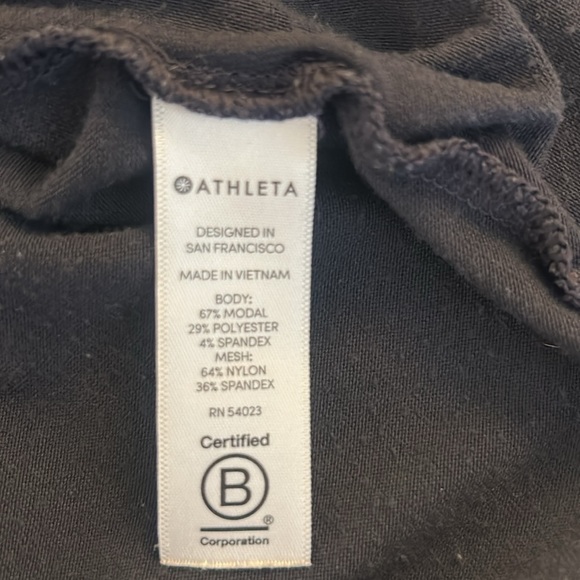Athleta Navy Blue Sheer Trim Yoga Workout Athletic Tank Top Size Extra Large - Picture 6 of 6